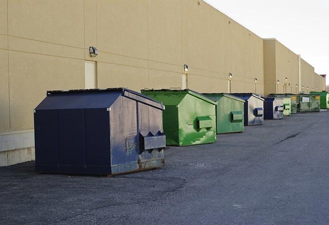 containers for construction debris at a job site in Aztec, NM